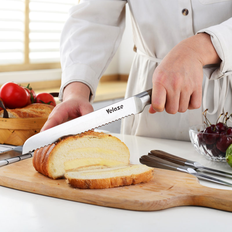 Velaze 8 Piece Stainless Steel Knife Block Set & Reviews Wayfair